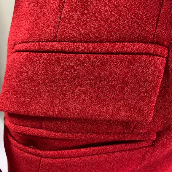 Femme Carrier 3/4 red summer wool blazer/jacket - Picture 3 of 6